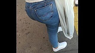 babes tight white jeans ass