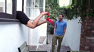 son helping get stepmom stuck in kitchen