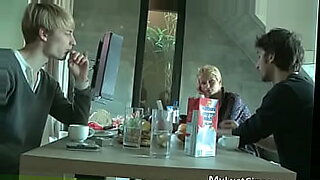 hot blonde with big tits and sexy ass making coffee naked